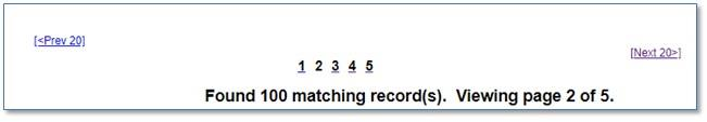 Biz search pagination